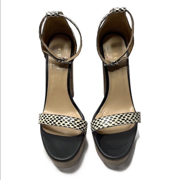 M. Gemi | Leather Ankle Strap Platform Sandal - Picture 3 of 9